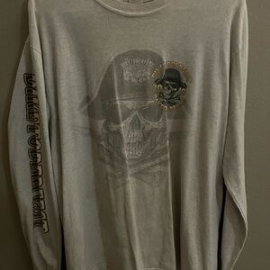 Harley-Davidson Light Gray Biketoberfest Skull Long Sleeve Tee